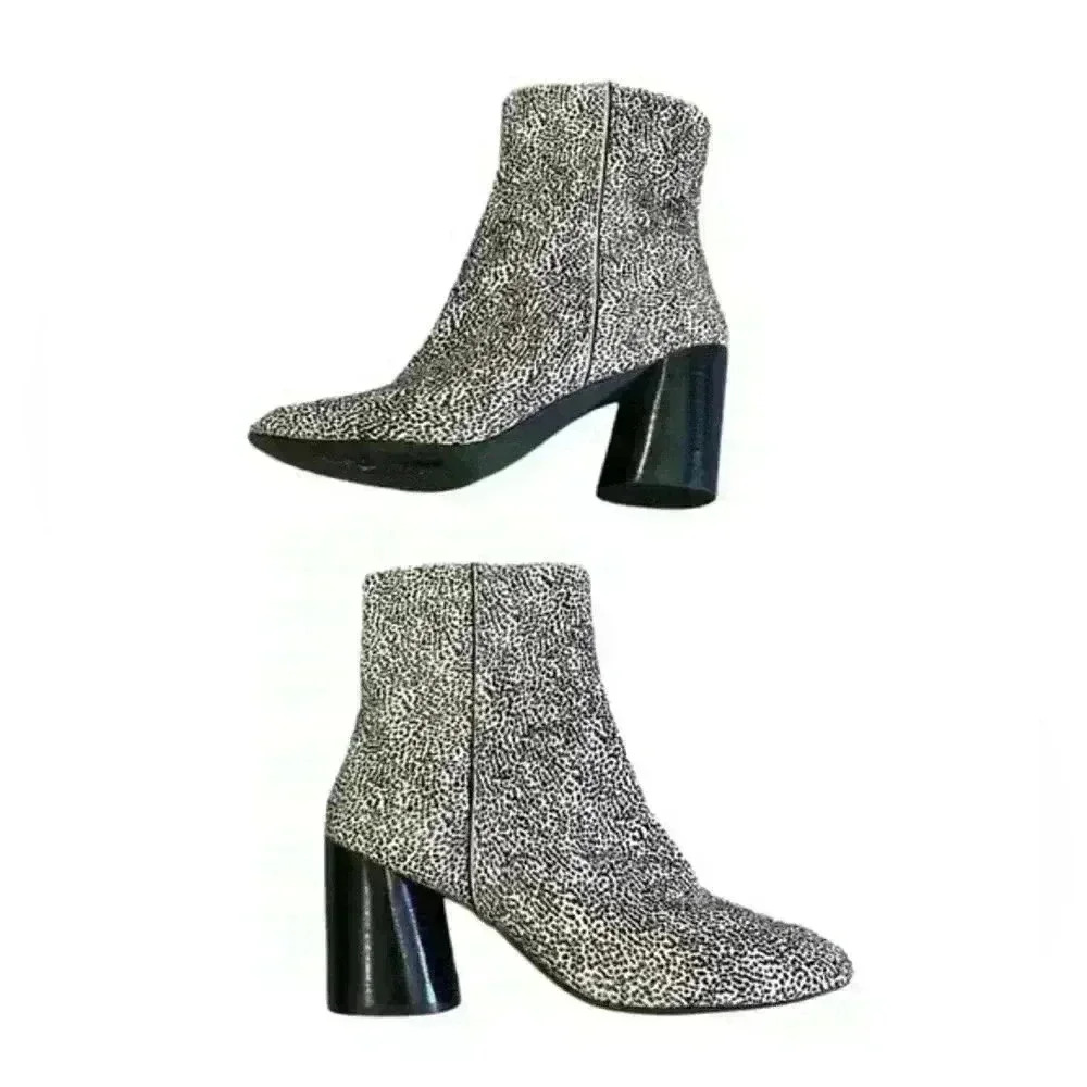Paolo Black and White Ankle Boots - Picture 1 of 6